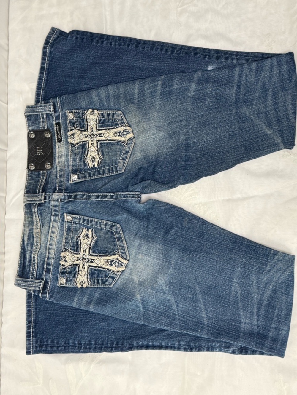 Miss Me Cross Bootcut Jeans 26 - Picture 9 of 14
